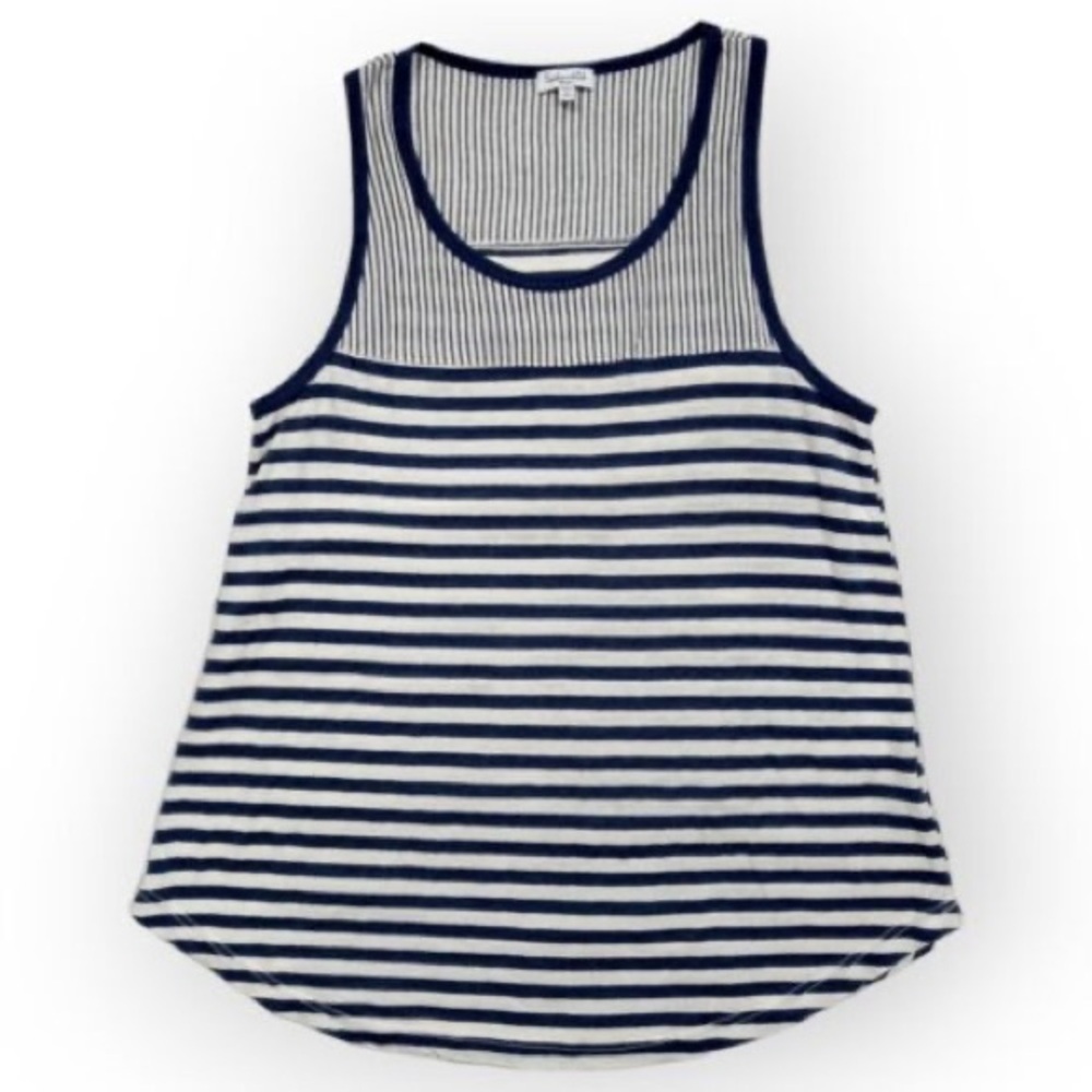 Workshop blue and white striped tank